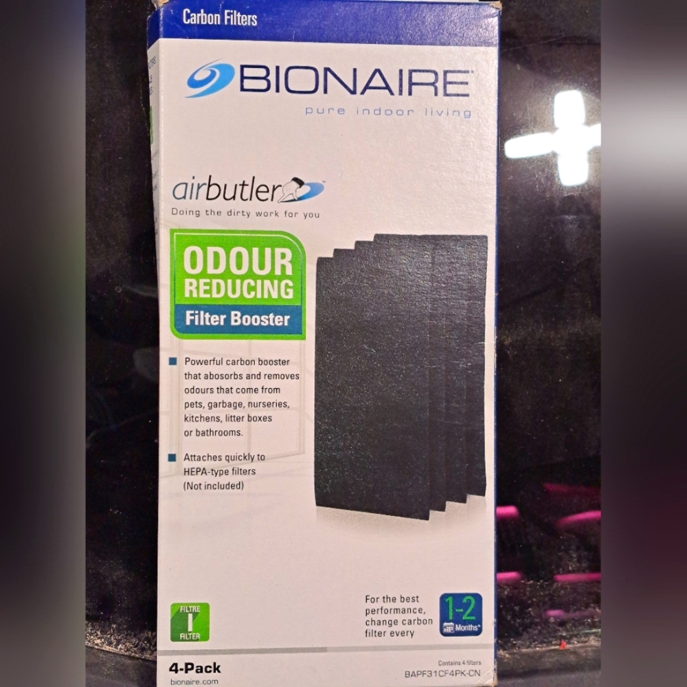 Brand New Bionaire Odour Reducing Filter Booster 4-Pack
